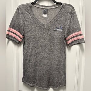 Modern Lux Gray and Pink Short Sleeve Tee